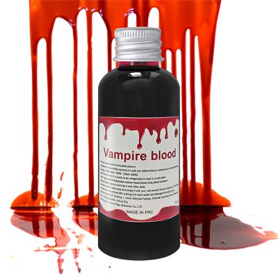 Fake Blood Washable Makeup,Realistic Halloween Fake Liquid Blood for Clothes,Parties,Zombie,Stage,Cosplay,Vampire,Monster,Costume,Scary Clown SFX Effects