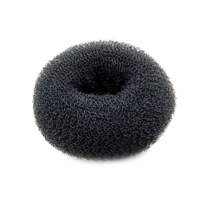 1PC Hair Donut Bun Maker Large Ring-Style Chignon Shaper for Thick and Long Hair 3.5 Inch Black Doughnut Shaper