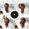 1PC Hair Donut Bun Maker Large Ring-Style Chignon Shaper for Thick and Long Hair 3.5 Inch Black Doughnut Shaper view 2