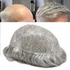 Toupee for Men Hairpiece Full Injected Poly Skin Hair System Replacement Durable PU Mens Toupee Hair Piece Unit for Men (#1B80 Off Black+80% Gray-120% Medium Light to Medium, 6''X9'') view 1