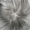 Toupee for Men Hairpiece Full Injected Poly Skin Hair System Replacement Durable PU Mens Toupee Hair Piece Unit for Men (#1B80 Off Black+80% Gray-120% Medium Light to Medium, 6''X9'') view 3