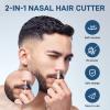 DAFEDE Nasal Hair Cutter, Double Sided Nose Hair Knife, 360 Nostril Hair Remover Tool, Nose Hair Trimmer for Men Women, with Soft Cleaning Brush (Beige) view 3