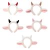 New Year Celebration Hairhoop Plush Sheep Ear Hairband Funny Headhoop Costume Headdress Child Adult Halloween Headwear view 3