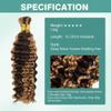 100g 28 Inch Human Braiding Hair Deep Wave Ombre Braiding Hair 2 Bundles/Pack Curly Bulk Human Hair for Braiding Wet and Wavy No Weft P4/27 Highlight Brown Human Braiding Hair for Boho Braids view 2