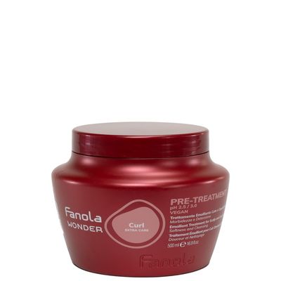 Fanola Wonder Curl Pre Shampoo Scalp Treatment - Emollient Scalp Mask for Natural Hair - Gently Cleanses and Nourishes Skin - Prepares Hair for Curly Routines (500 ml)