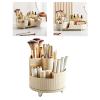 360Rotating Makeup Organizer,5 Slot Makeup Brush Holder,Cosmetic Organizer Perfume Lipstick Skincare Storage for Bedroom Vanity Desktop (White) view 4