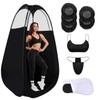 ROMSPRI 22 Pcs Spray Tan Tent Set, Pop Up Portable Professional Mobile Self Tanning Tent Booth with Carry Bag & Waterproof Floor, Large Taner Spray with Vent Opening (78.4 * 47.2 * 47.2 inchesBlack) view 1