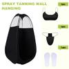 ROMSPRI 22 Pcs Spray Tan Tent Set, Pop Up Portable Professional Mobile Self Tanning Tent Booth with Carry Bag & Waterproof Floor, Large Taner Spray with Vent Opening (78.4 * 47.2 * 47.2 inchesBlack) view 2
