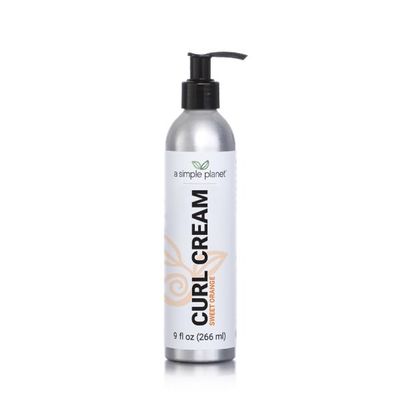 A Simple Planet Curl Cream  Hydrating & Eco-Friendly, Sweet Orange, 9 Floz