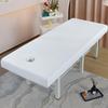 Waterproof Spa Bed Cover Lash Bed Sheet Massage Table Sheet with Hold Soft Massage Bed Cover for Cosmetic Salon Table with Elastic Cord All-Round Wrap Square Head,White,180x60cm(H) view 1