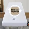 Waterproof Spa Bed Cover Lash Bed Sheet Massage Table Sheet with Hold Soft Massage Bed Cover for Cosmetic Salon Table with Elastic Cord All-Round Wrap Square Head,White,180x60cm(H) view 4