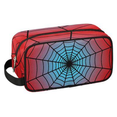 ADTASU Spider Web Boys Toiletry Bag for Kids Dopp Kit Waterproof Hanging Wash Bag Cosmetic Bag Medicine Bag for Travel Sports Shower Essential