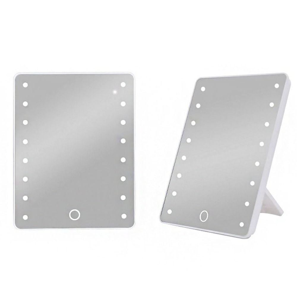 SOPAMI Makeup Mirror LED Makeup Mirror with Stand Desktop Beauty Mirror Convenient Desktop Fill-Light Beauty Mirror Desktop Makeup Mirror Beauty Mirror