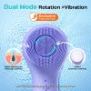 COSLUS Face Scrubber Facial Cleansing Brush: 2 in 1 Spin and Vibration Patented Tech, Silicone Electric Exfoliator Scrubber with Automatic Foaming, Waterproof Face Cleanser Brush for Men and Women view 2