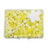 Luzhengyang 210Pcs Small Dreadlocks Beads Cuffs Hair Braider Rainbow Pony Beads Kit DIY Teen Girls Kids, Change Style, Fresh Look, Exotic Hairstyle, Braid Rings Clips Tube, Yellow view 1