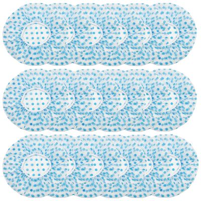 18Pcs Plastic Shower Caps for Women Waterproof Bath Caps Bathing Hair Cap Reusable Shower Caps for Shower,Spa,Salon,Housework,Girls,Home,Travel (Blue)