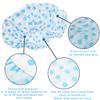 18Pcs Plastic Shower Caps for Women Waterproof Bath Caps Bathing Hair Cap Reusable Shower Caps for Shower,Spa,Salon,Housework,Girls,Home,Travel (Blue) view 3