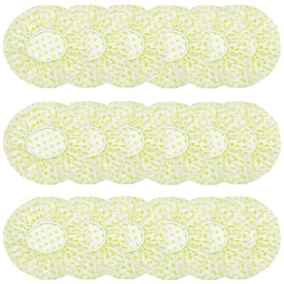 18Pcs Plastic Shower Caps for Women Waterproof Bath Caps Bathing Hair Cap Reusable Shower Caps for Shower,Spa,Salon,Housework,Girls,Home,Travel (Green)