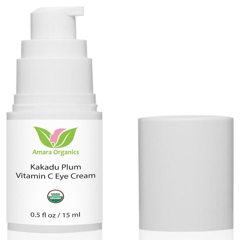 Amara Organics Kakadu Plum Vitamin C Eye Cream - USDA Certified Organic Skin Care - 0.5 fl oz
