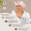 2Pcs Shower Caps for Women Shower Cap Reusable Waterproof Hair Cap for Shower with Adjustable Bowknot Luxury Bath Cap for Women (Black Dot & Pink Dot) view 3