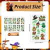 10 Sheets Halloween Temporary Tattoos for Kids, Luminous Halloween Tattoo Stickers Glow Cartoon Witch Bats Pumpkin Tattoos for Boys Girls Party Favors Gift Bag Trick or Treat (Series D) view 2