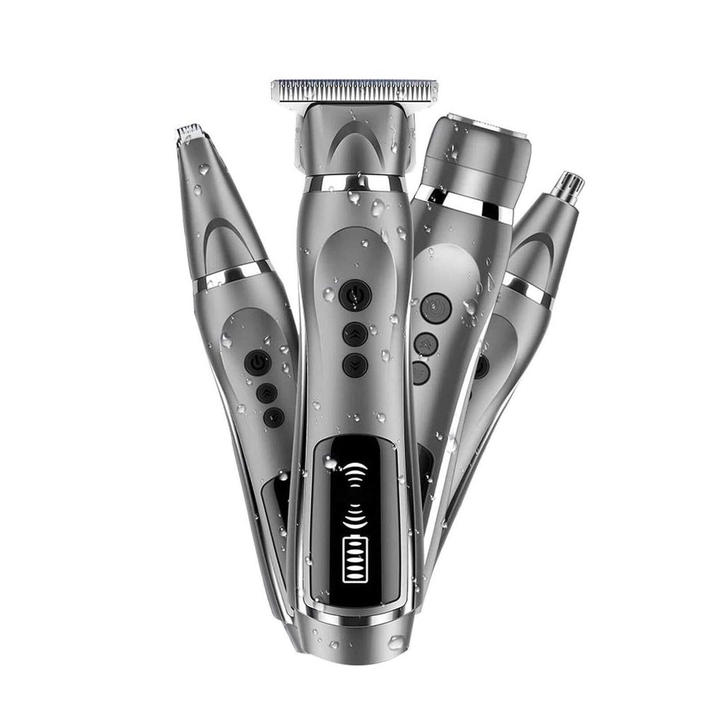 CXAPRDSH Nose Hair Trimmer, USB Rechargeable Ear and Nose Hair Trimmer for Men Professional Painless Nose Hair Remover, 4 in 1 Mens Grooming Kit with Electric Ear Hair Trimmer