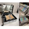 KJLYLPP Rolling Makeup Train Case with Lighted Mirror, Make Up Cosmetic Orgainzer Box Travel Case, Professional Aluminum Trolley Salon Staion (Dazzling Stripes) view 3