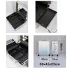KJLYLPP Rolling Makeup Train Case with Lighted Mirror, Make Up Cosmetic Orgainzer Box Travel Case, Professional Aluminum Trolley Salon Staion (Dazzling Stripes) view 4