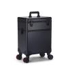 KJLYLPP Cosmetic Train Case Beauty Cosmetic Tools Box with Mirror Portable Train Case for Travel, Three-Tone Lighting, 3 Layer Large Professional (35x25x53cm) view 1