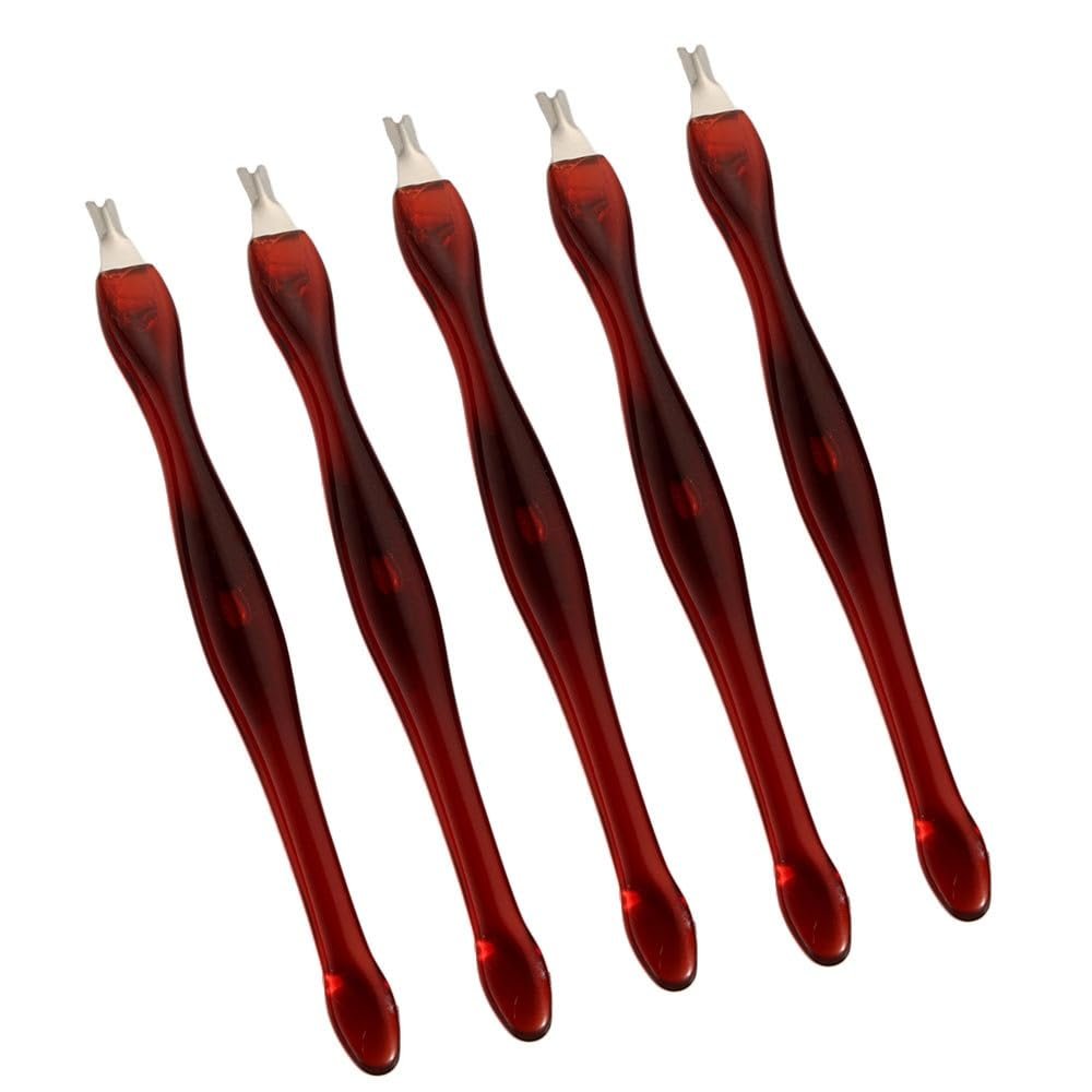 10Pcs Stainless Steel Cuticle Pusher Nail Art Peeling Fork, Dead Skin Fork Nail Clipper Pedicure Tools Trimmer