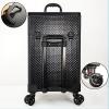 KJLYLPP Professional Rolling Beauty Nail Case Organizer Storage Box with 2 Drawers, Multi-Functional Cosmetic Train Case, Large Trolley Storage Case, Rolling Cosmetic Organizer view 2
