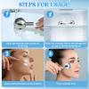 Baderke 2 Pcs Ice Globes for Face Stainless Steel Cooling Globes Unbreakable Cooling Roller Women Ice Balls Cryo Sticks Facials Skin Care for Dark Circles, Puffiness(Silver (White Handle)) view 3