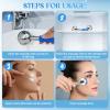 Baderke 2 Pcs Ice Globes for Face Stainless Steel Cooling Globes Unbreakable Cooling Roller Women Ice Balls Cryo Sticks Facials Skin Care for Dark Circles, Puffiness(Silver (Blue Handle)) view 3