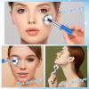 Baderke 2 Pcs Ice Globes for Face Stainless Steel Cooling Globes Unbreakable Cooling Roller Women Ice Balls Cryo Sticks Facials Skin Care for Dark Circles, Puffiness(Silver (Blue Handle)) view 4
