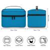 Ocean Blue (Solid Color) Makeup Bag, Portable Travel Cosmetic Case Zipper Toiletry Bag for Women Girls view 2