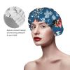 Women'S Nutcracker Ballet Xmas Dance Printed Double Layer Lined Shower Cap,Shower Caps For Women Reusable view 3