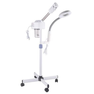 Facial Steamer with Magnifying Lamp with Hot Mist Ozone Function, Face Steamer for Home and Salon Spa Use, 360 Rotatable Nozzle & Adjustable Height