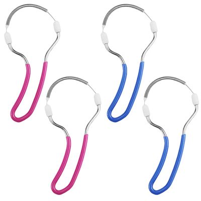 4Pcs Spring Facial Hair Remover Portable Stainless Steel Spring Threading Tool for Upper Lip, Chin, Cheeks, Eyebrow - Removes Hairs Makeup Tool for Women's Face