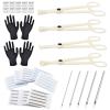Piercing Kit - 43Pcs Autdor Professional Piercing Kit Includes 25Pcs Mixed 12G 14G 16G 18G 20G Ear Nose Piercing 4Pcs Disposable Piercing Clamps Forceps 10Pcs Clean Tools 4Pcs Gloves for Piercing Supplies view 1