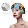 A Pack Of Lions Printed Double Layer Lined Shower Cap,Shower Caps For Women Reusable view 3