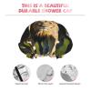 A Pack Of Lions Printed Double Layer Lined Shower Cap,Shower Caps For Women Reusable view 4