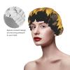 Butterflies And Sunflowers Printed Double Layer Lined Shower Cap,Shower Caps For Women Reusable view 3