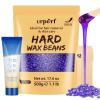 Hard Wax Beads, 1.1 lb Waxing Beads, Brazilian Bikini Wax,Hard Wax Hair Removal for Face, Body, Legs, Pearl Beads for Wax Warmers, with 30g Care Cream & 12 Applicator Sticks view 1