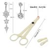Autdor Belly Piercing Kit 13Pcs Belly Button Piercing Kit Includes 2Pcs 14G Belly Button Rings 1Pc Piercing Clamp 4Pcs Piercing Tools 14G 4Pcs Clean Tools 2Pcs Gloves for Piercing Supplies view 3