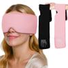 FACEMOON Cooling Eye Masks with Flexible Gel - Cold Compress Ice Pack for Puffy Eyes Migraines Headache Stye Sinus After Surgery Therapy - Reusable 2 pcs for Family Black Pink view 1