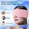 FACEMOON Cooling Eye Masks with Flexible Gel - Cold Compress Ice Pack for Puffy Eyes Migraines Headache Stye Sinus After Surgery Therapy - Reusable 2 pcs for Family Black Pink view 2