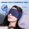 FACEMOON Cooling Eye Masks with Flexible Gel - Cold Compress Ice Pack for Puffy Eyes Migraines Headache Stye Sinus After Surgery Therapy - Reusable 2 pcs for Family Black Pink view 3