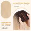 Benehair 10 Inch Hair Toppers For Women Real Human Hair 120% Density 4 * 4.7'' Hand Made Lace Base 100% Remy Human Hair Wiglets Toppers for Thinning Hair No Bangs Ombre Bleach Blonde view 3