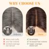 Benehair 10 Inch Hair Toppers For Women Real Human Hair 120% Density 4 * 4.7'' Hand Made Lace Base 100% Remy Human Hair Wiglets Toppers for Thinning Hair No Bangs Ombre Bleach Blonde view 4