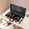 Emmliy Beauty Salon Barber Case, Professional Barber Hard Carrying Case Storage Box, Barber Tool Organizer for Clippers Trimmers Shears Scissors, 2 Combination Locks (White+Black) view 4